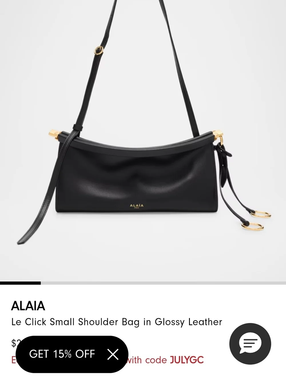 AlAIA Medium Black Clutch